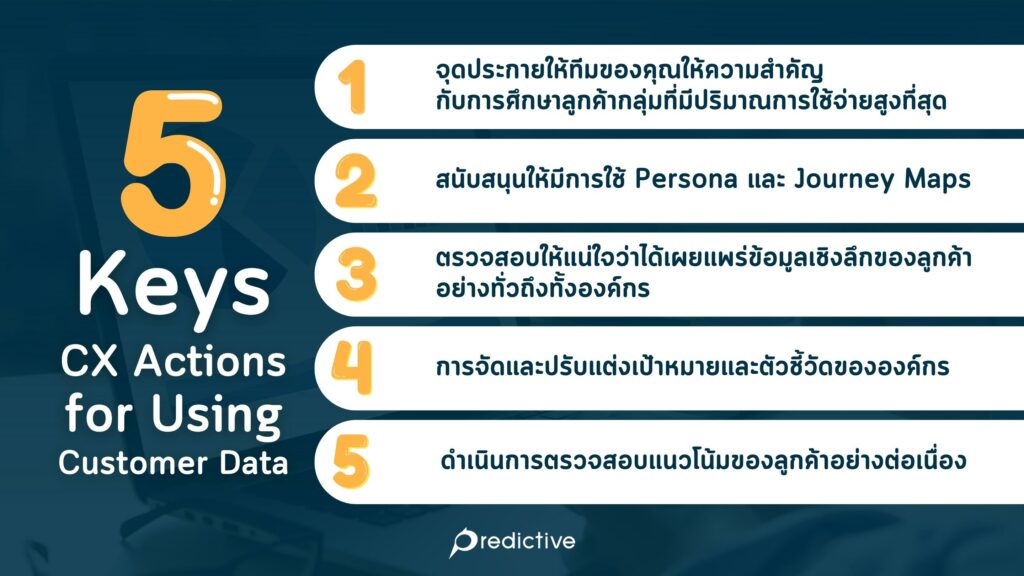 5 ขั้นตอนสำหรับผู้บริหารเพื่อนำพาองค์กรไปสู่รูปแบบ “Customer-Centric”  โดยใช้ประโยชน์จาก Customer Data - Predictive, Digital Analytics, Ux &  Strategy Consulting